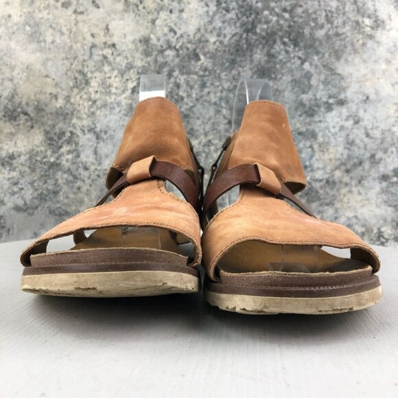 Miz Mooz Women's Size 39 (8.5-9) Tamsyn Brown Leather Open Toe Boho Sandals - Picture 2 of 13
